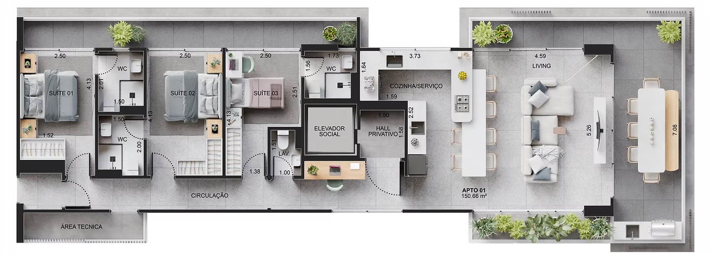 Planta Final 02 — 150,66 m²